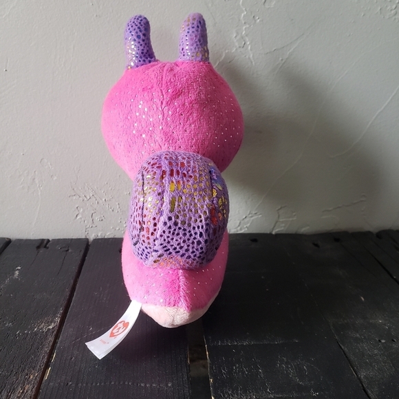 Ty Beanie Boo Baby Pink Snail Scooter Plush Toy - Picture 3 of 7